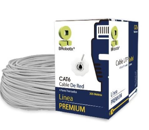 Bobina UTP - Cat6, 305 m, Interior, Gris, CCA, BROBOTIX 062435 Bobina UTP - Cat6, 305 m, Interior, Gris, CCA, BROBOTIX 062435